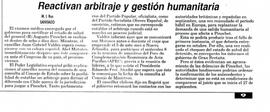 Reactivan arbitraje y gestión humanitaria