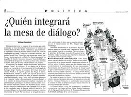 ¿Quién integrará la mesa de diálogo?