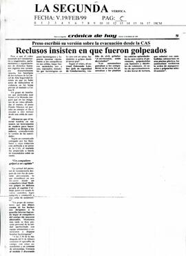 Reclusos insisten en que fueron golpeados