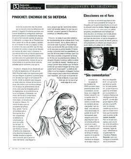 Pinochet: enemigo de su defensa