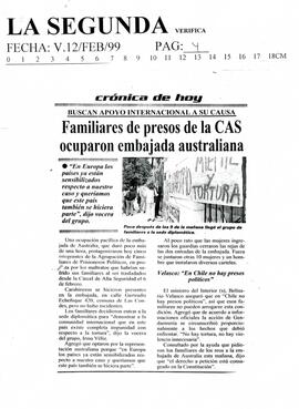 Familiares de presos de la CAS ocuparon embajada australiana
