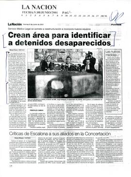 Crean área para identificar a detenidos desaparecidos