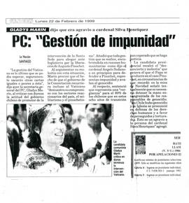 PC: "Gestión de impunidad"