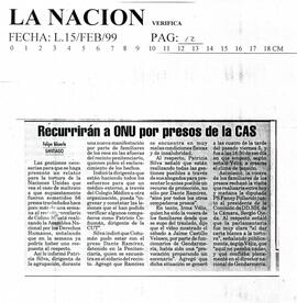 Recurrirán a ONU por presos de la CAS