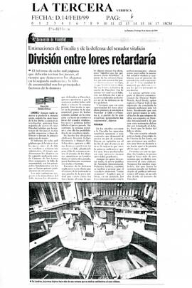 División entre lores retardaría fallo en 15 días