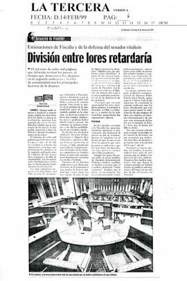 División entre lores retardaría fallo en 15 días