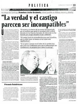 "La verdad y el castigo parecen ser incompatibles"