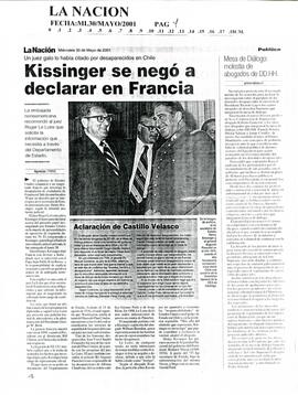 Kissinger se negó a declarar en Francia