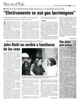 Director de Gendarmería Hugo Espinoza y el desalojo de la CAS: "Efectivamente se usó gas lac...