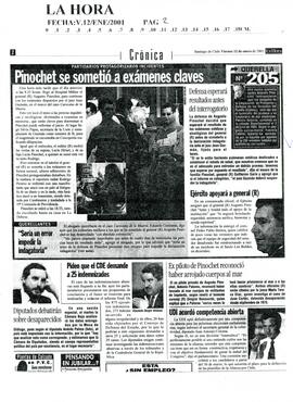 Pinochet se sometió a exámenes claves