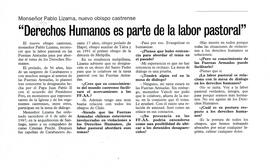 Derechos Humanos es parte de la labor pastoral