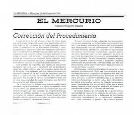 Corrección del procedimiento