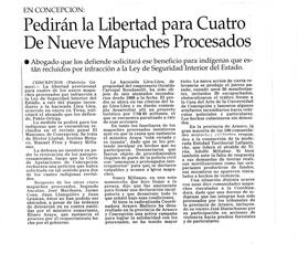 Pedirán la libertad para cuatro de nueve mapuches procesados