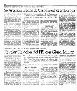 Se analizan efectos de Caso Pinochet en Europa