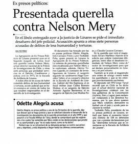 Presentada querella contra Nelson Mery