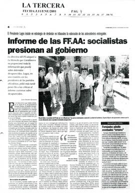 Informe de las FF.AA: socialistas presionan al gobierno