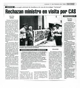 Rechazan ministro en visita por CAS