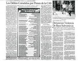 Los delitos Cometidos por Presos de la CAS