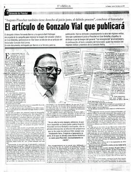 El artículo de Gonzalo Vial que publicará The Times