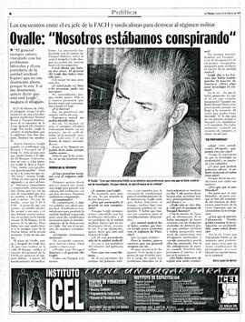 Ovalle: "Nosotros estábamos conspirando"