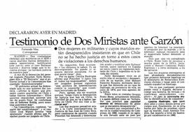 Testimonio de dos miristas ante Garzón