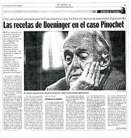 Las recetas de Boeninger en el caso Pinochet