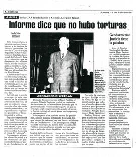 Informe dice que no hubo torturas