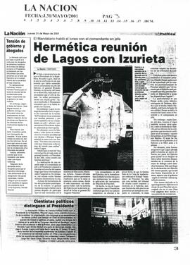 Hermética reunión de Lagos con Izurieta