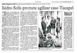 Isidro Solís promete agilizar caso Tucapel