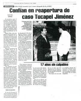 Confían en reapertura de caso Tucapel Jiménez