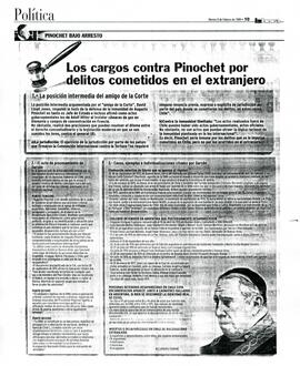 Los cargos contra Pinochet por delitos cometidos en el extranjero