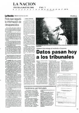 Datos pasan hoy a los tribunales