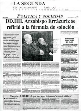 DD.HH. Arzobispo Errázuriz se refirió a la fórmula de solución