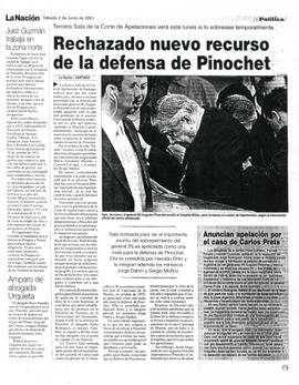 Rechazo nuevo recurso de la defensa de Pinochet