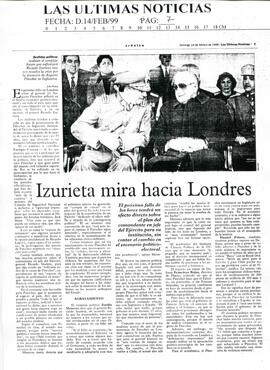 Izurieta mira hacia Londres