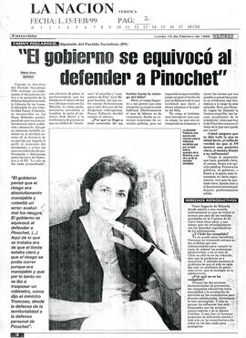 "El gobierno se equivocó al defender a Pinochet"