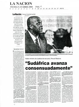 "Sudáfrica avanza consensuadamente"