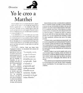 Yo le creo a Matthei