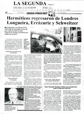 Herméticos regresaron de Londres Longueira, Errázuriz y Schweitzer