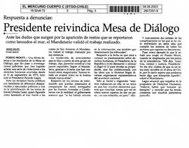 Presidente reivindica Mesa de Diálogo