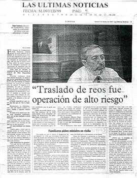 Traslado de reos fue operación de alto riesgo