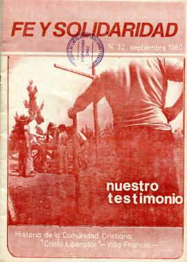 Fe y Solidaridad. Nuestro testimonio