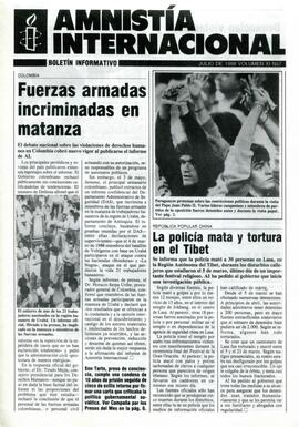 Amnistía Internacional. Boletín Informativo n°7 (volumen XI)