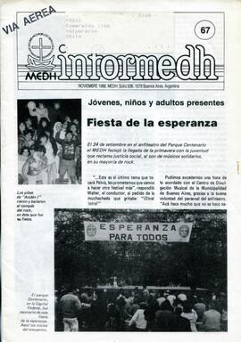 Informedh n°67. Jóvenes, niños y adultos presentes. Fiesta de la esperanza.