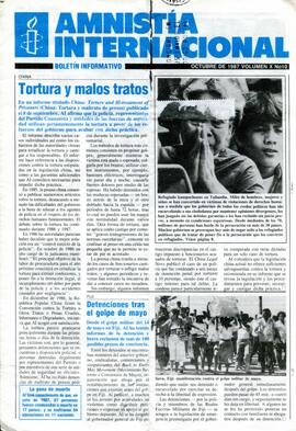 Amnistía Internacional. Boletín Informativo n°10 (volumen X)