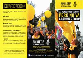 Amnistía Internacional. ¡El mundo puede cambiar pero no va a cambiar solo!