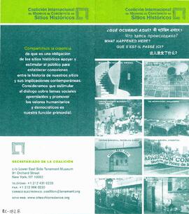 International Coalition of Historic Site Museum of Consciencie. ¿Qué ocurrió aquí?