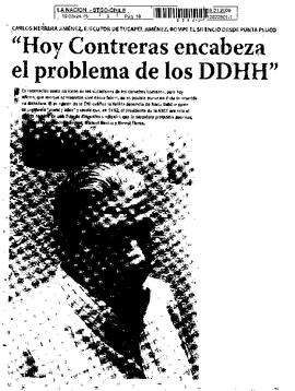 "Hoy Contreras encabeza el problema de los DDHH".