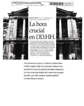 La hora crucial en DD.HH.