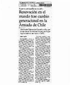 Renovación en el mando trae cambio generacional en la Armada de Chile.